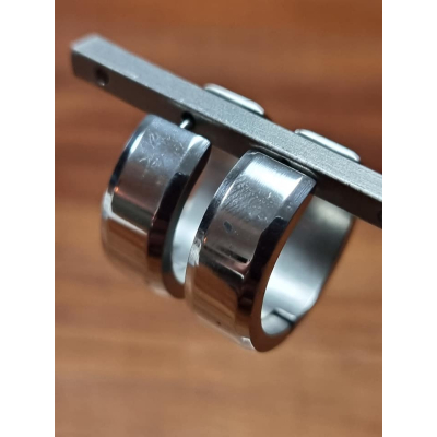 Stainless steel creolen, zilver, 20 mm groot. 5170