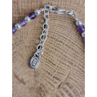 Echt zilveren armband met Amethist