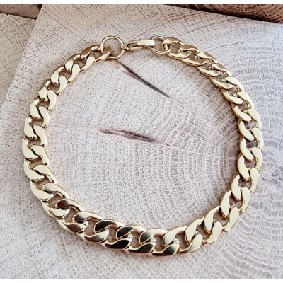 Stainless steel gouden armband, 20 cm lengte!