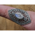 Echt zilveren ring met Maansteen, maat 19