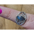 Echt zilveren ring met Labradoriet, maat 18.5