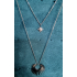 Stainless steel waterval ketting, 3 laagjes! zilver