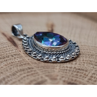 Echt zilveren hanger met mystic topaas