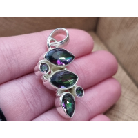 Echt zilveren hanger met Mystic Topaas