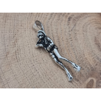 Echt zilveren hanger oceaan duiker. 