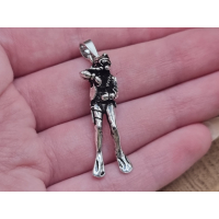 Echt zilveren hanger oceaan duiker. 