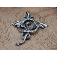 Echt zilveren draken hanger.