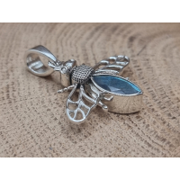 Echt zilveren Bij met labradoriet. 