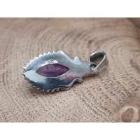 echt zilveren hanger met amethist. 