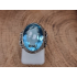 Echt zilveren ring met topaas bewerkt