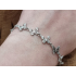 Echt zilveren armband vlinders met strass steentjes