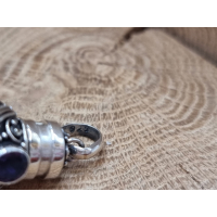 Echt zilveren as hanger/ kruikje / flesje. Met amethist