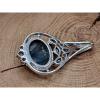 Echt zilveren ketting hanger met Labradoriet