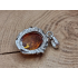 Echt zilveren ketting hanger met barn steen