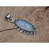 Echt zilveren ketting hanger met maansteen