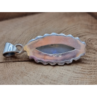 Echt zilveren ketting hanger met maansteen