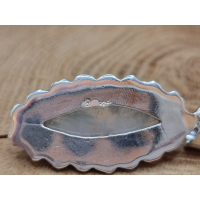 Echt zilveren ketting hanger met maansteen