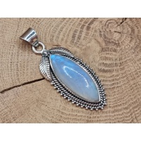 Echt zilveren ketting hanger met Maansteen