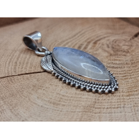 Echt zilveren ketting hanger met Maansteen