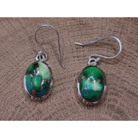 Echt zilveren groene koper turquoise