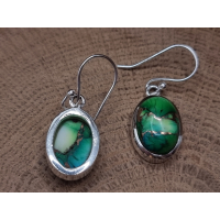 Echt zilveren groene koper turquoise