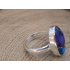 Echt zilveren ring met paarse Dahlia copper turkoois.