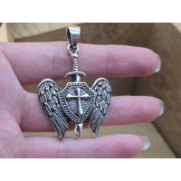 Echt zilveren hanger Sint Michiels