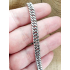 Prachtige zware stainless steel armband, 19 cm. platte schakel