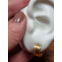 Stainless steel creolen, goud, 13 mm groot. 5099