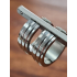 Stainless steel creolen, zilver, 20 mm groot. 41103
