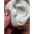 Stainless steel creolen, goud, 13 mm groot. 5099