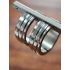 Stainless steel creolen, zilver, 20 mm groot. 41103