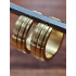 Stainless steel creolen, goud, 20 mm groot. 46096