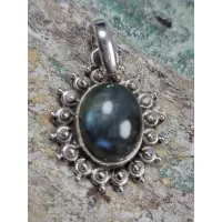 Echt zilveren hanger met Labradoriet 