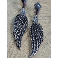 Echt zilveren angel wings oorbellen