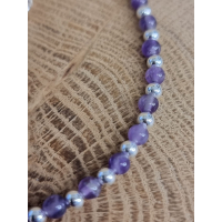 Echt zilveren armband met Amethist