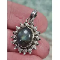 Echt zilveren hanger met Labradoriet 