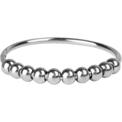 R1061 CLASSIC ANXIETY FIDGET RING 10 BALLETJES STAAL