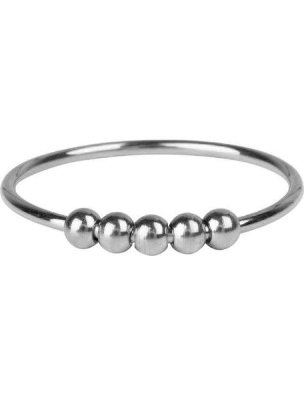 R1063 CLASSIC ANXIETY FIDGET RING 5 BALLETJES STAAL