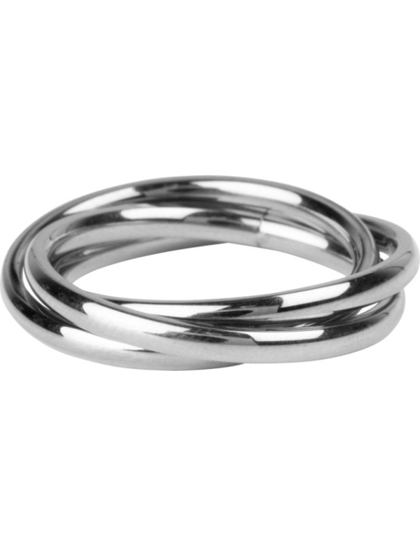 R1065 ROLLING ANXIETY FIDGET RING STAAL