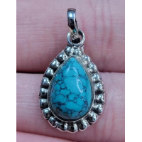 Echt zilveren hanger met Turkoois