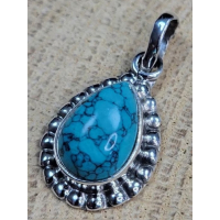 Echt zilveren hanger met Turkoois