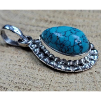 Echt zilveren hanger met Turkoois
