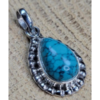 Echt zilveren hanger met Turkoois