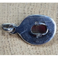 Echt zilveren hanger met Granaat.