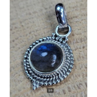 Echt zilveren hanger met Labradoriet 