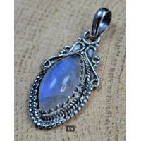 Echt zilveren hanger met Maansteen. 