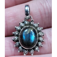 Echt zilveren hanger met Labradoriet 