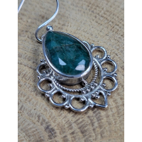 Echt zilveren oorbellen met Smaragd