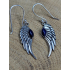 Echt zilveren oorbellen met Lapis Lazuli angel wings